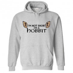 I'm Not Short I'm A Hobbit Funny Classic Unisex Kids and Adults Pullover Hoodie For Fantasy Movie Fans